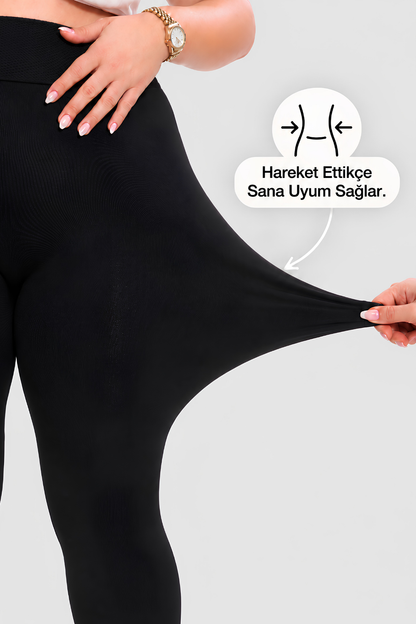 Ukala ''Curvy'' Büyük Beden Kışlık Dikişsiz Tayt