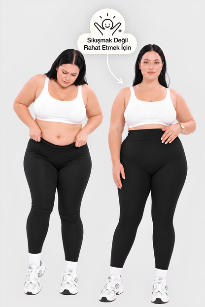 Ukala ''Curvy'' Büyük Beden Kışlık Dikişsiz Tayt