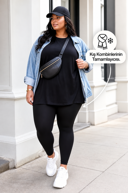 Ukala ''Curvy'' Büyük Beden Kışlık Dikişsiz Tayt
